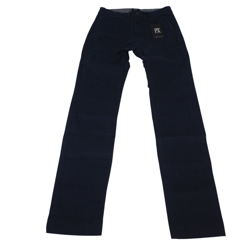PX Navy Blue Men Straight Fit Chino Pants 29 x 34 Business Casual Uniform